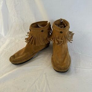 Minnetonka Ankle Fringe Boots